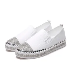 White Shoes For Women Slip-on Pregnant Women Loafers Thick Sole All-matching - White - View 1