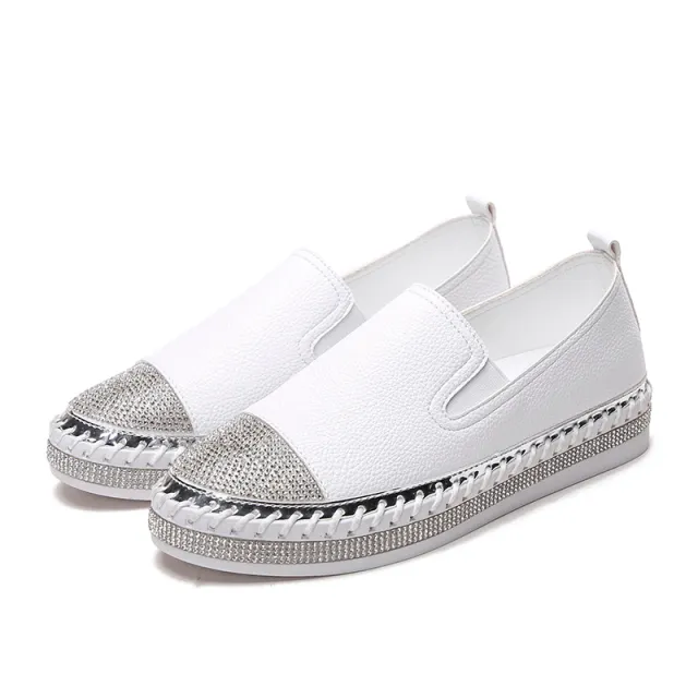 White Shoes For Women Slip on Pregnant Women Loafers Thick Sole All matching White - Shop at LoveMi