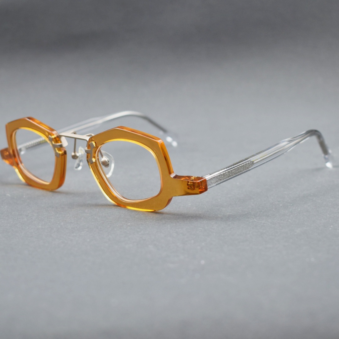 Retro Niche Acetate Eyeglass Frames - Unisex Optical Glasses with Classic Design for Daily Wear - detail 8