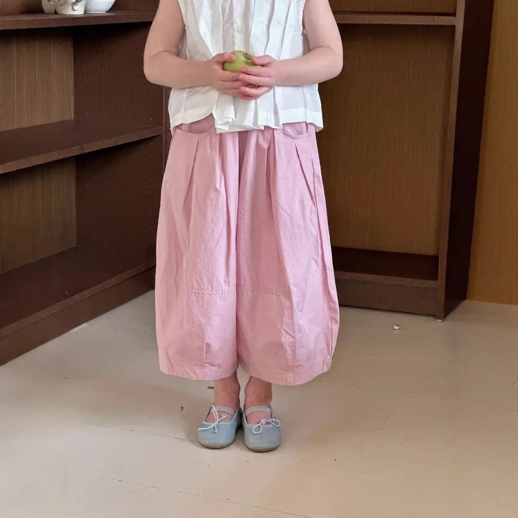 Sleeveless Lapel Cotton Doll Shirt Loose Casual Cropped Pants Set