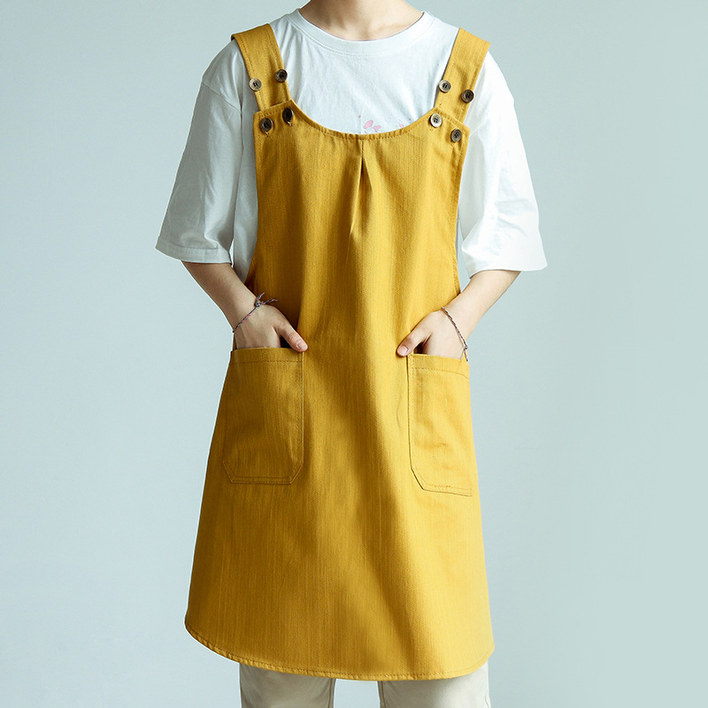 Household Kitchen Apron Fashion Denim Coffee Tea Shop Baking Work Clothes For Men And Women