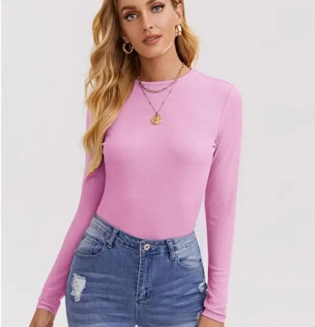 Autumn And Winter Women's Base Shirt Pink - Shop at LoveMi