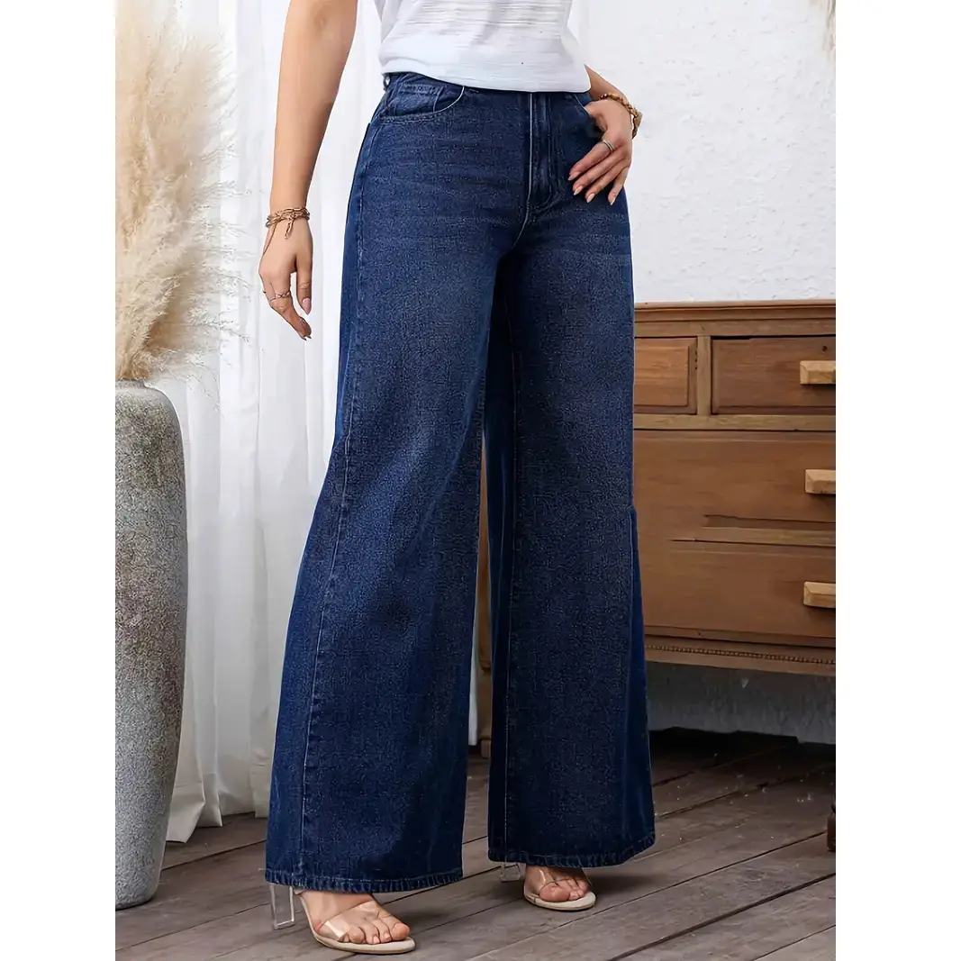 Straight-leg Pants Casual Stretch Jeans