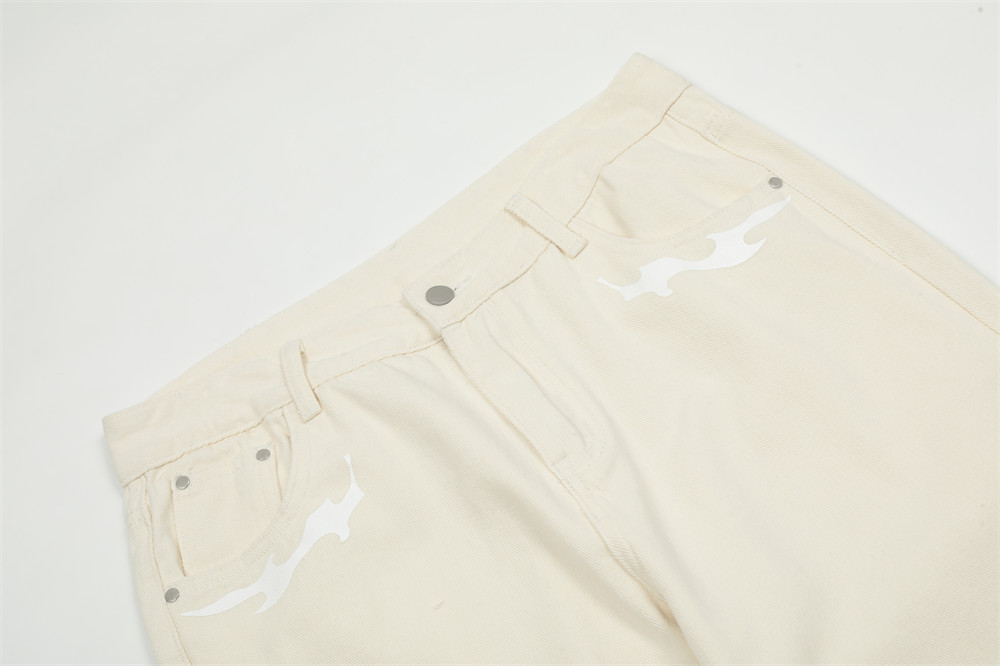 Personalized Printing Straight-leg Trousers Men