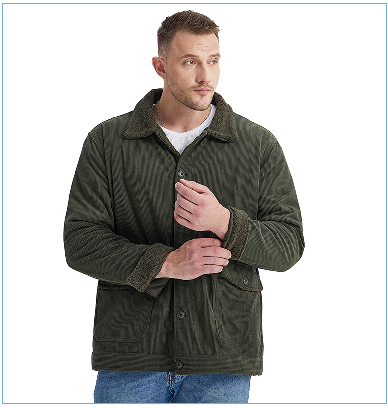 Title 40, Herren Cashmere Jacke Verdickt Groß Loose Casua...