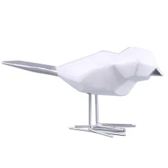 Gold And Silver Crafts Gift Origami Bird Hallway Home Resin Decorations - Silver Bird - View 1