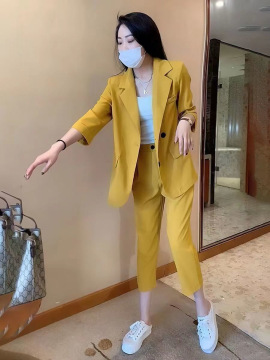 Plus Size Suit Coat Harem Pants Two-piece Set