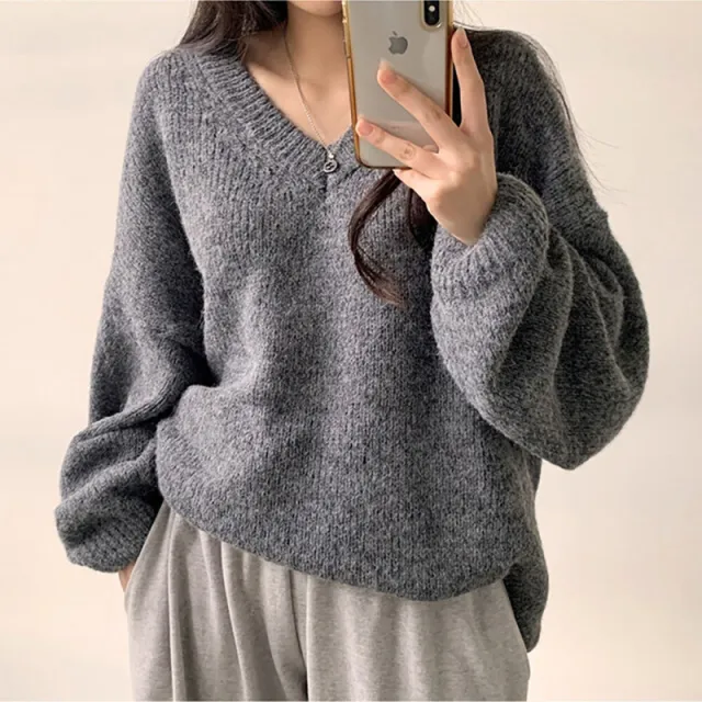 Pullover Long Sleeve Bandage Dress Slimming Sweater Charcoal Gray - Shop at LoveMi