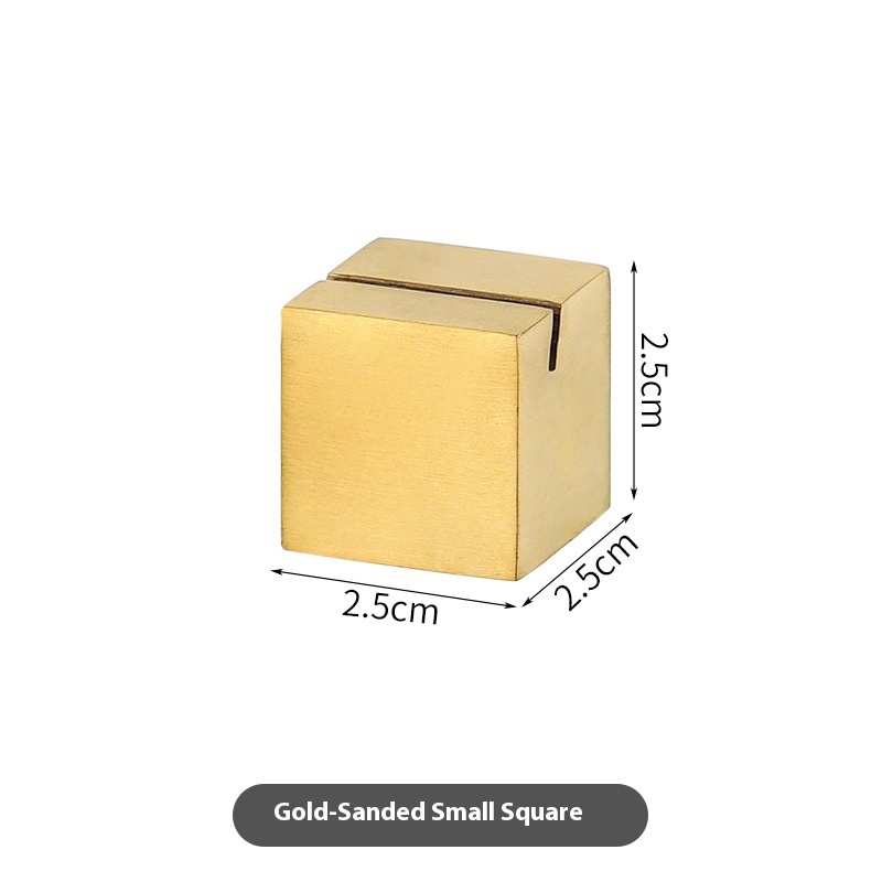 Small Square Cross Cut Gold