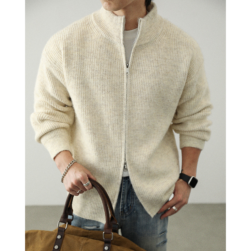 Double-Zip Wool-Blend Coat, picture 3 of 5