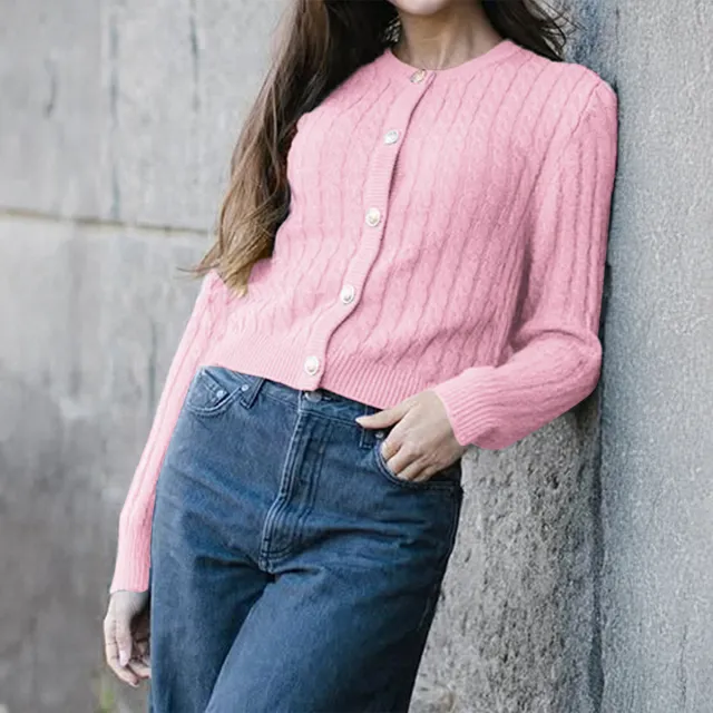 Casual Style Solid Color T shirt Sweater Women Pink - Shop at LoveMi