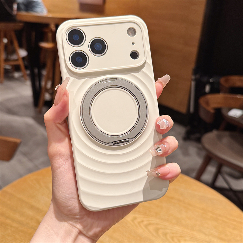 Wavy-pattern Liquid Silicone Phone Case 2