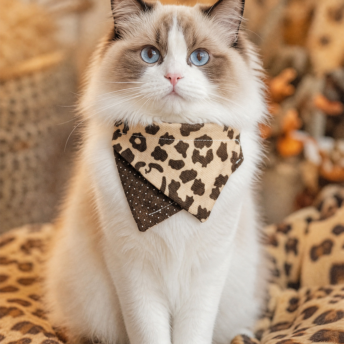 Leopard-Print Pet Bandana