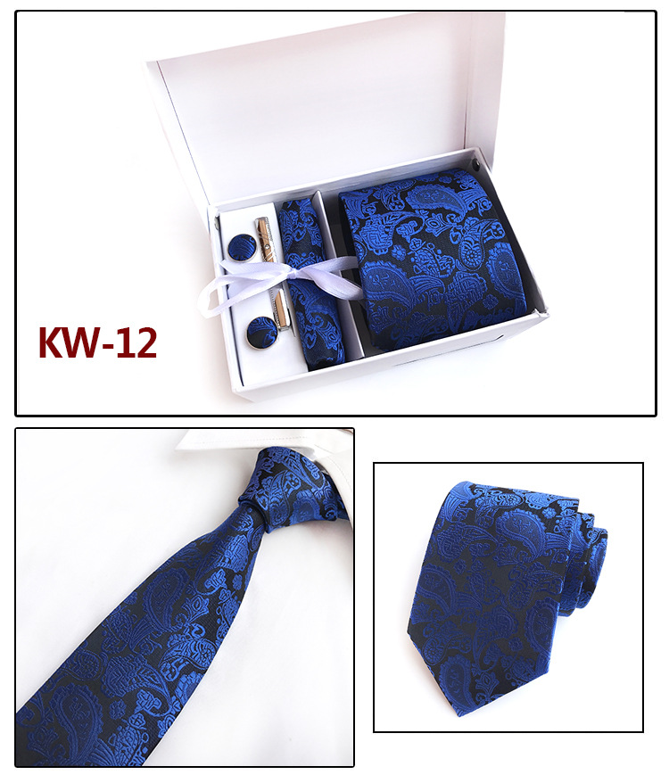 Title 16, Coffret cadeau cravate homme 6 pièces Costume b...