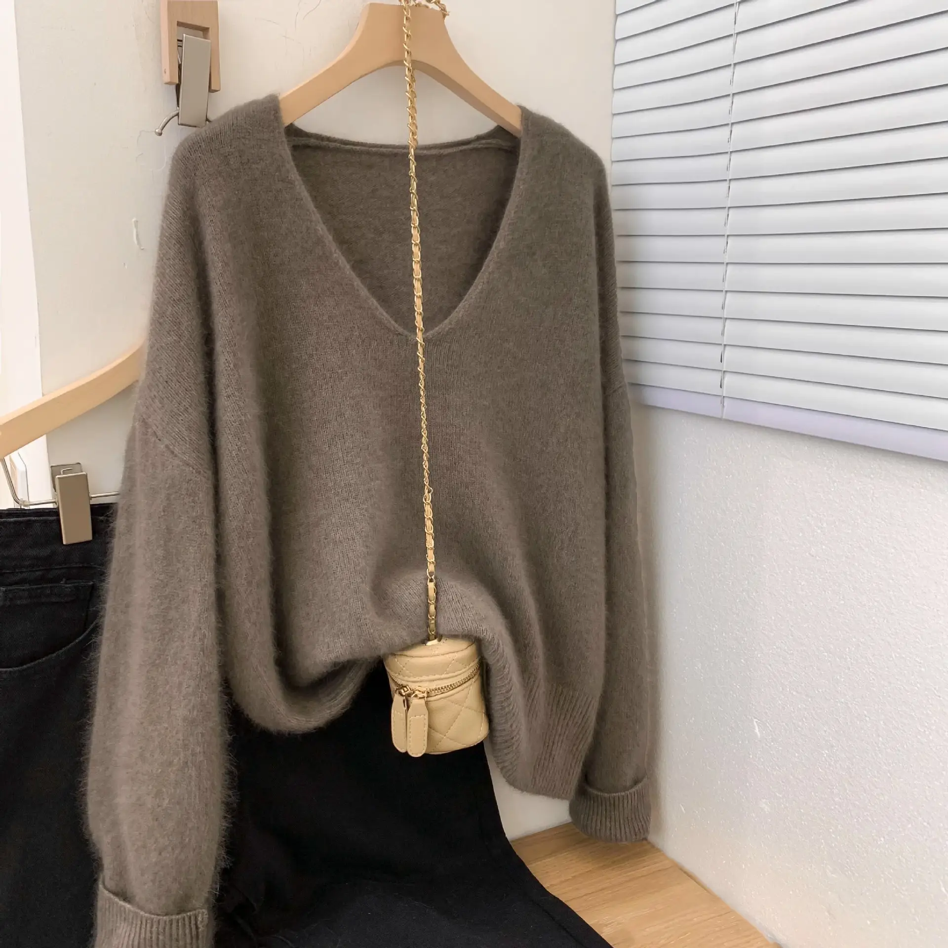V Neck Baselayer Pullover Sweater For Women