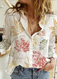 Women's Casual Digital Printing Large Upper Garment Shirt - B25Shhgh2308112-S - View 1
