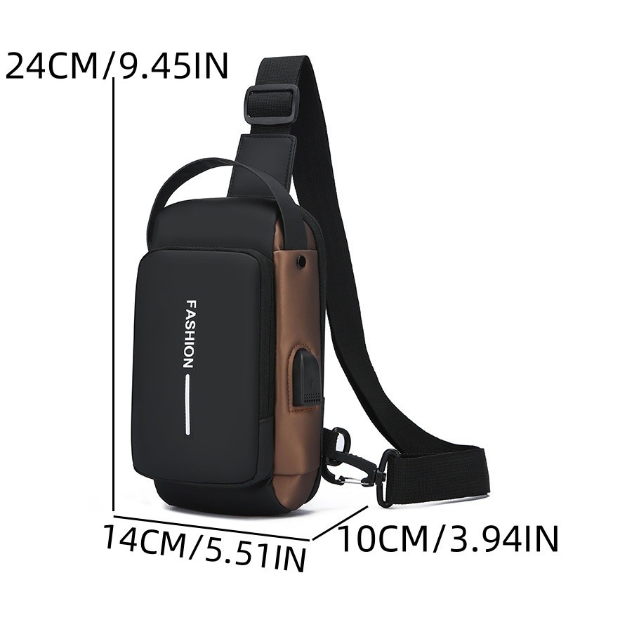 Mens Chest Bag Single-shoulder Crossbody Bag Waterproof And Abrasion-resistant
