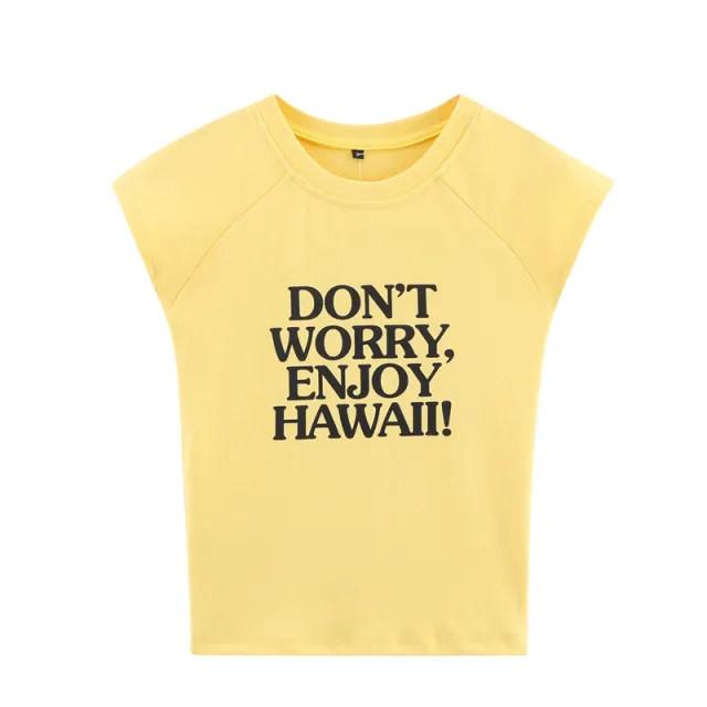 Simple Casual All match Short Sleeve Printed T shirt Picture Color L - Shop at LoveMi