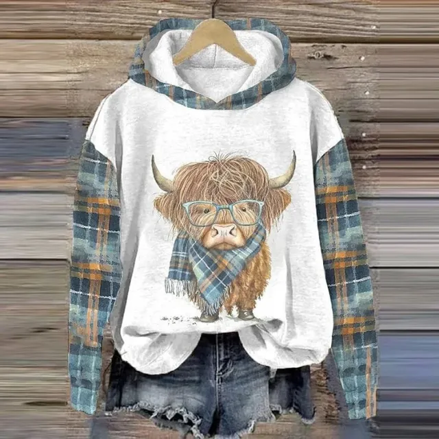 Women's Sweater 3D Digital Printing Animal Cat Oil Painting Pullover Hoodie 10Style S - Shop at LoveMi