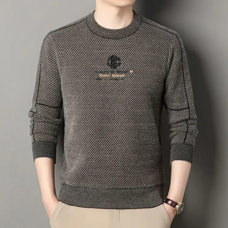 Thickened Warm Crew-neck Casual Knit Sweater