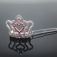 Rhinestone Small Crown Barrettes Dogs And Cats Supplies - As Shown In The Figure - View 1