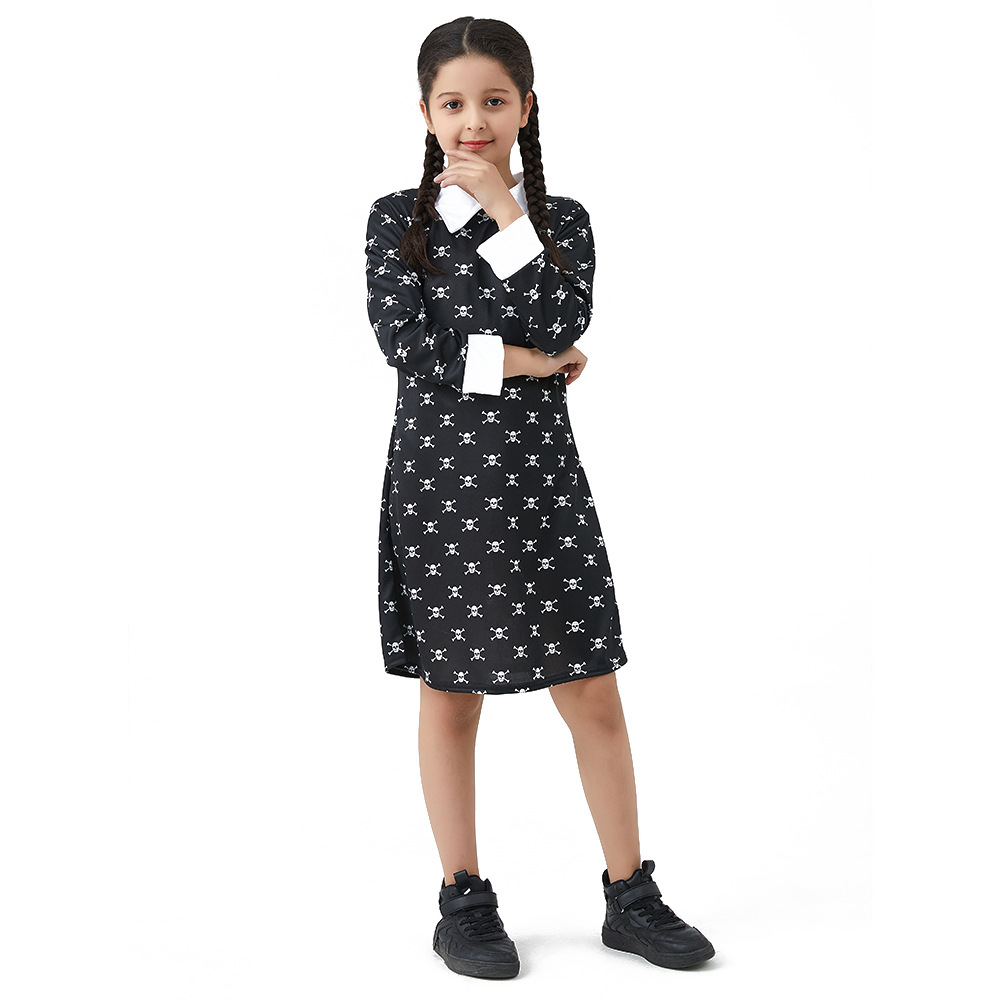 New Children's Cos Costume Female Skull Dress