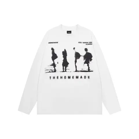 New Real Shot American Street Fashion Printed Long Sleeve