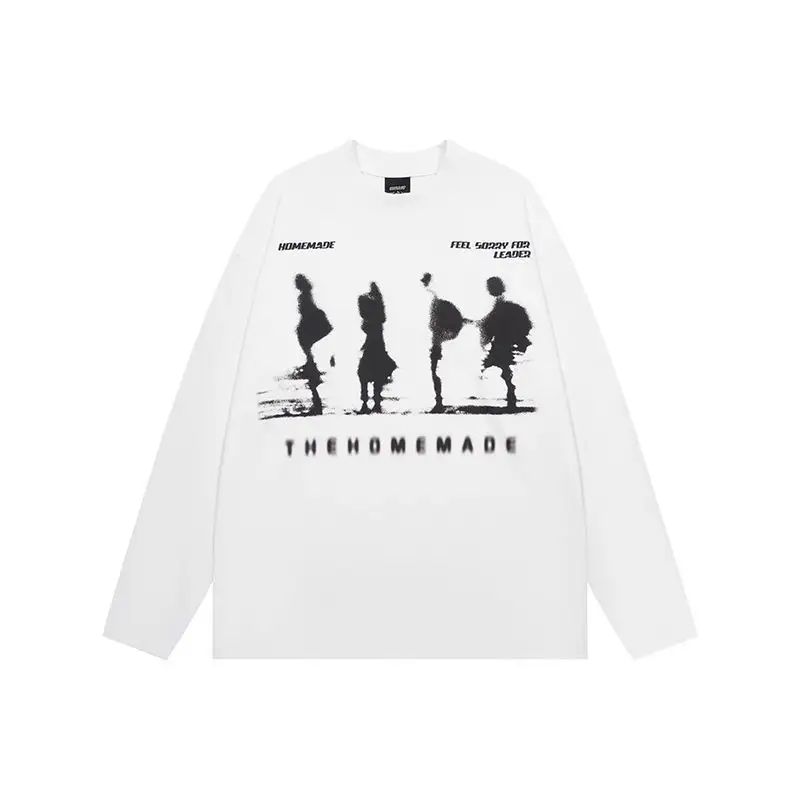 New Real Shot American Street Fashion Printed Long Sleeve