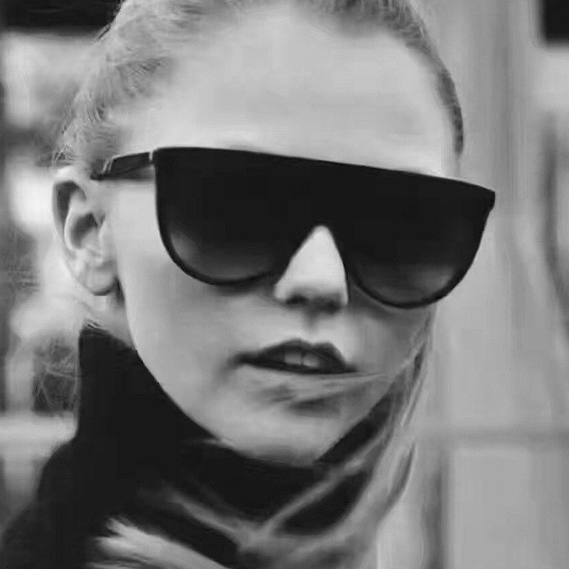 Female Anti-blue Light Large Frame Plain Glasses