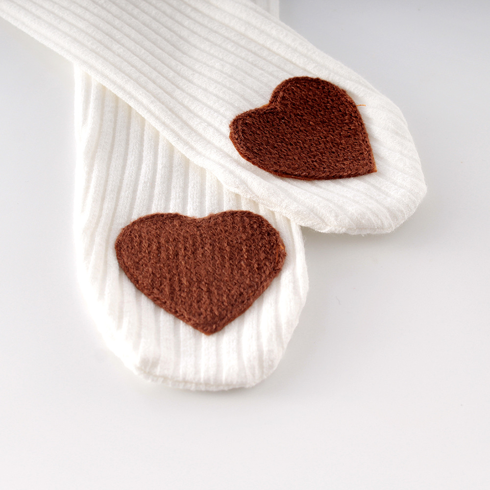 Spring And Autumn New Baby Cute Heart-shaped Leggings Cotton All-match Pp Pantyhose