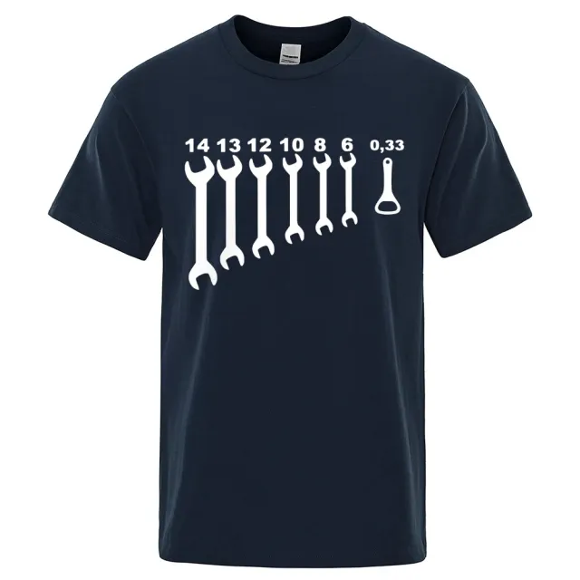 Men's Car Repair Engineer Cotton Short Sleeve Funny Top T shirt Dark Blue - Shop at LoveMi