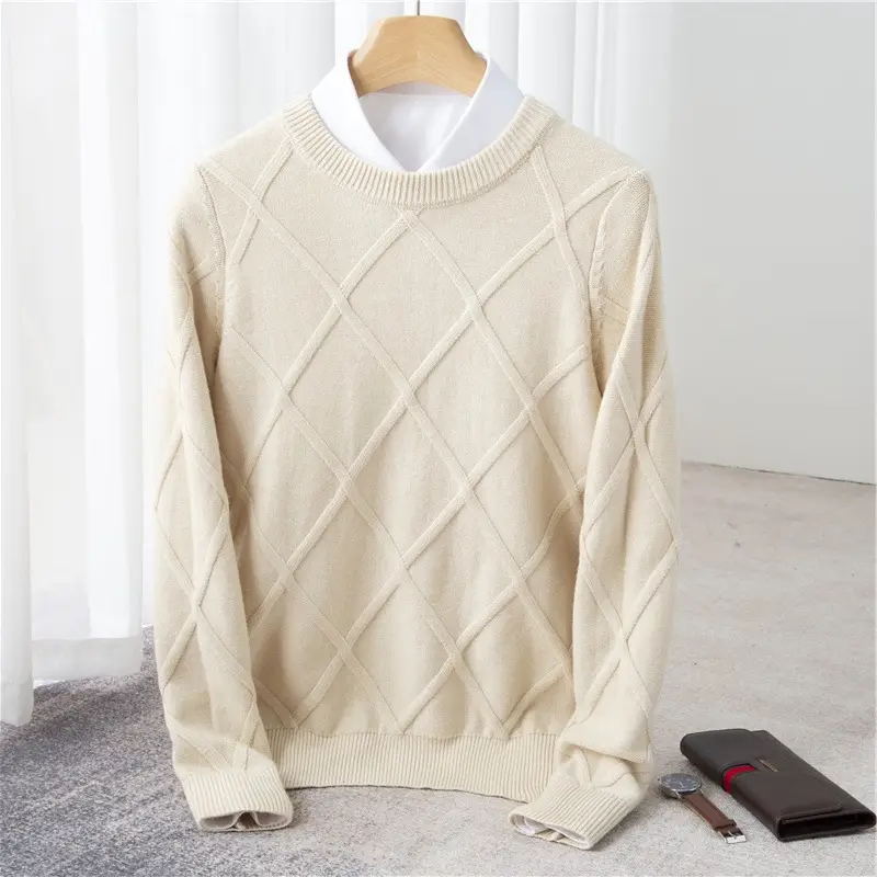 Fashion Woolen Sweater Men's Solid Color