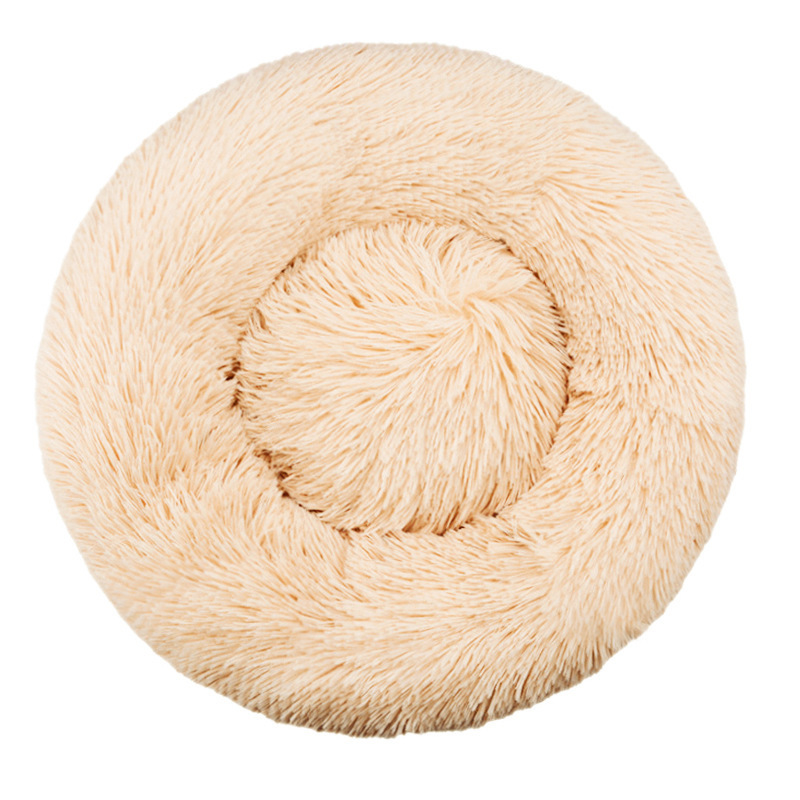 Machine-washable Plush Round Dog Bed