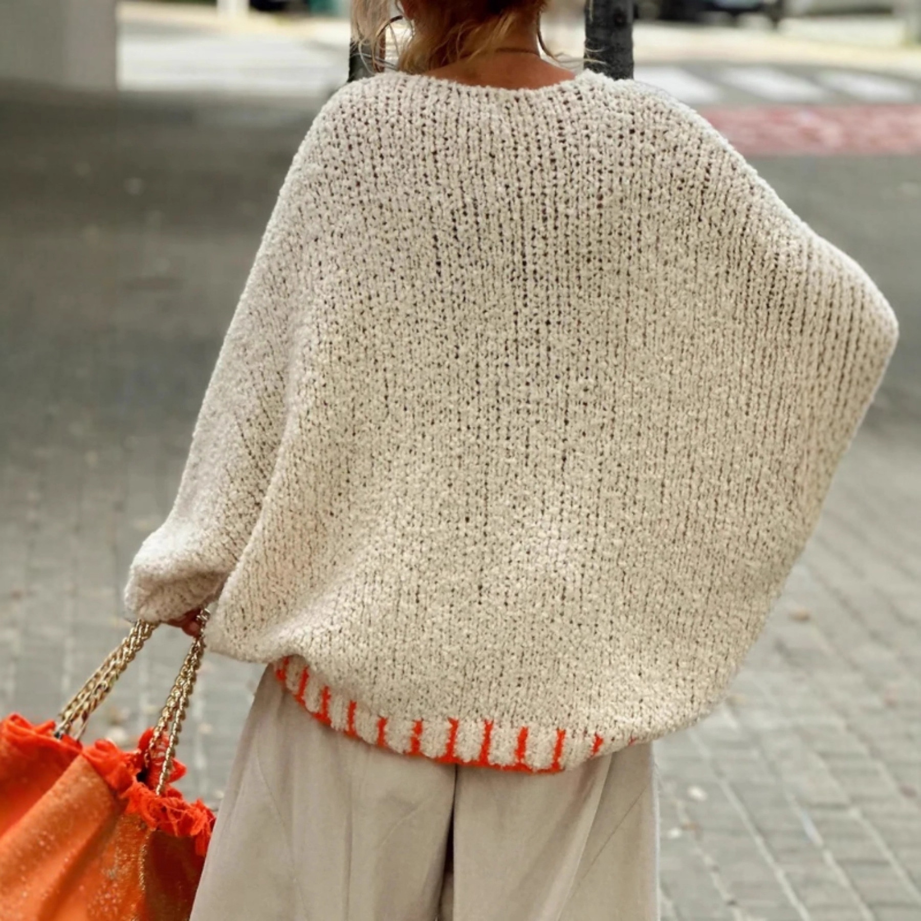 V-Neck Knit Sweater, picture 3 of 5