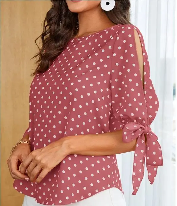 Women's Round Neck Print T shirt Pink - Shop at LoveMi