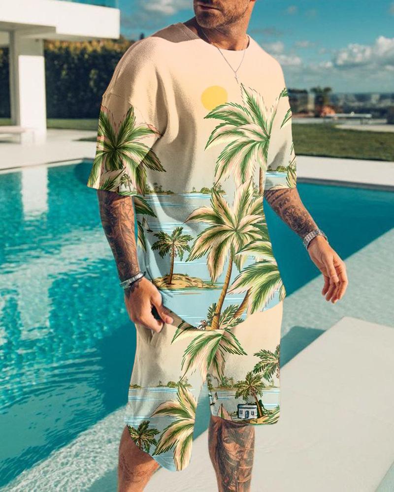 Digital Printing Men's T-shirt Sports Suit