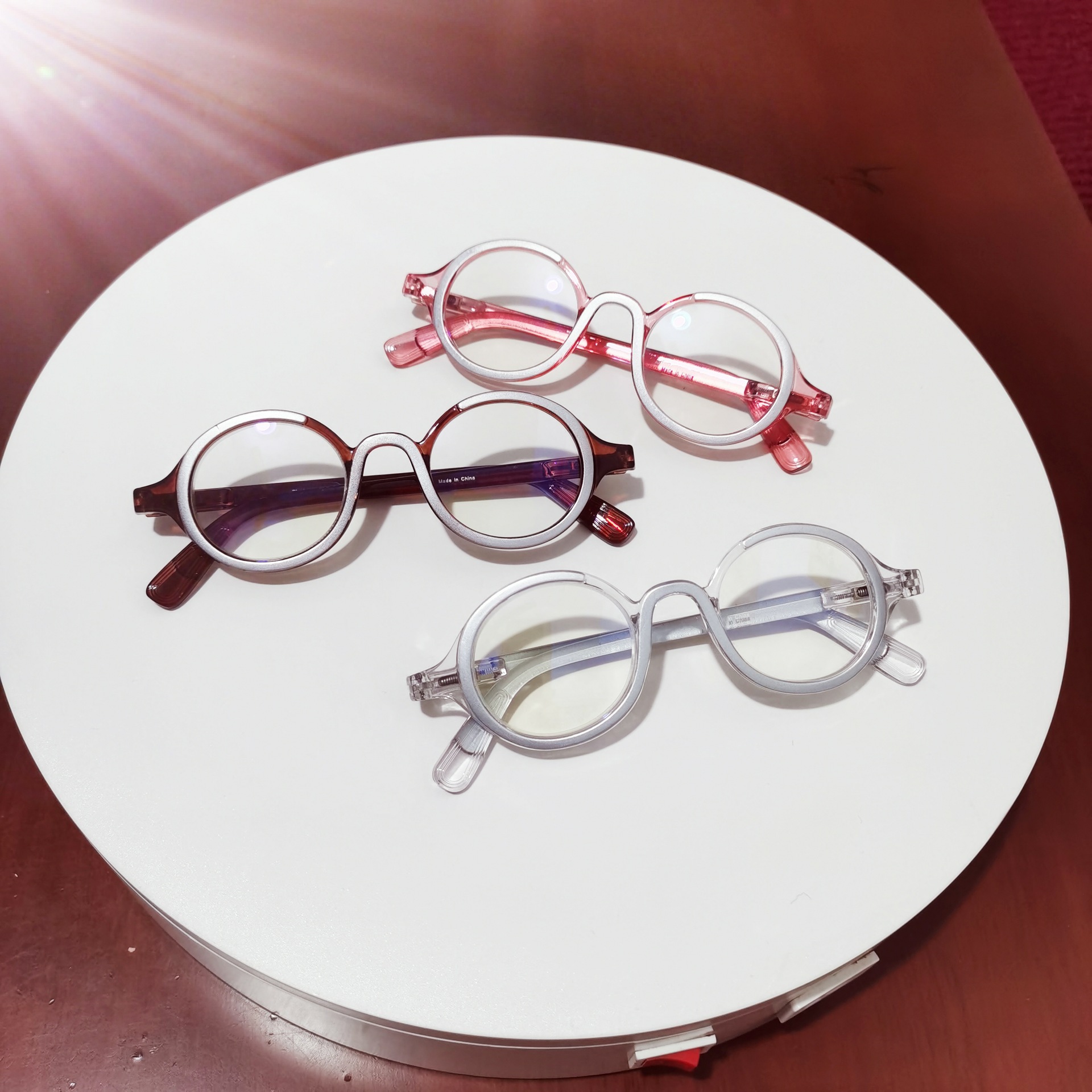 Stylish Personalized Round Unisex Retro Blue-light-blocking Presbyopia Glasses - Image 3