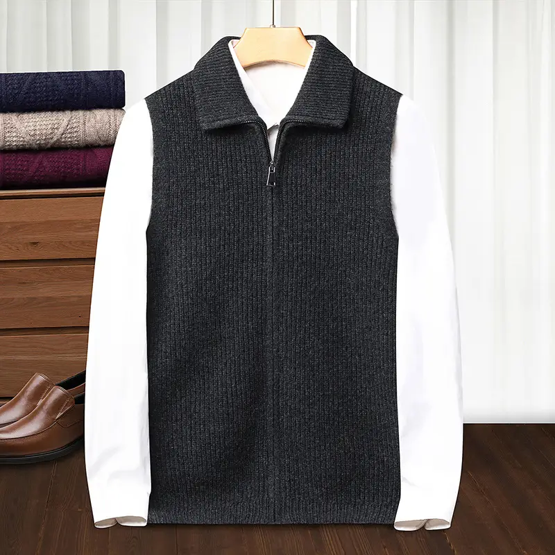 Men's AutumnWinter Zippered Casual Vest