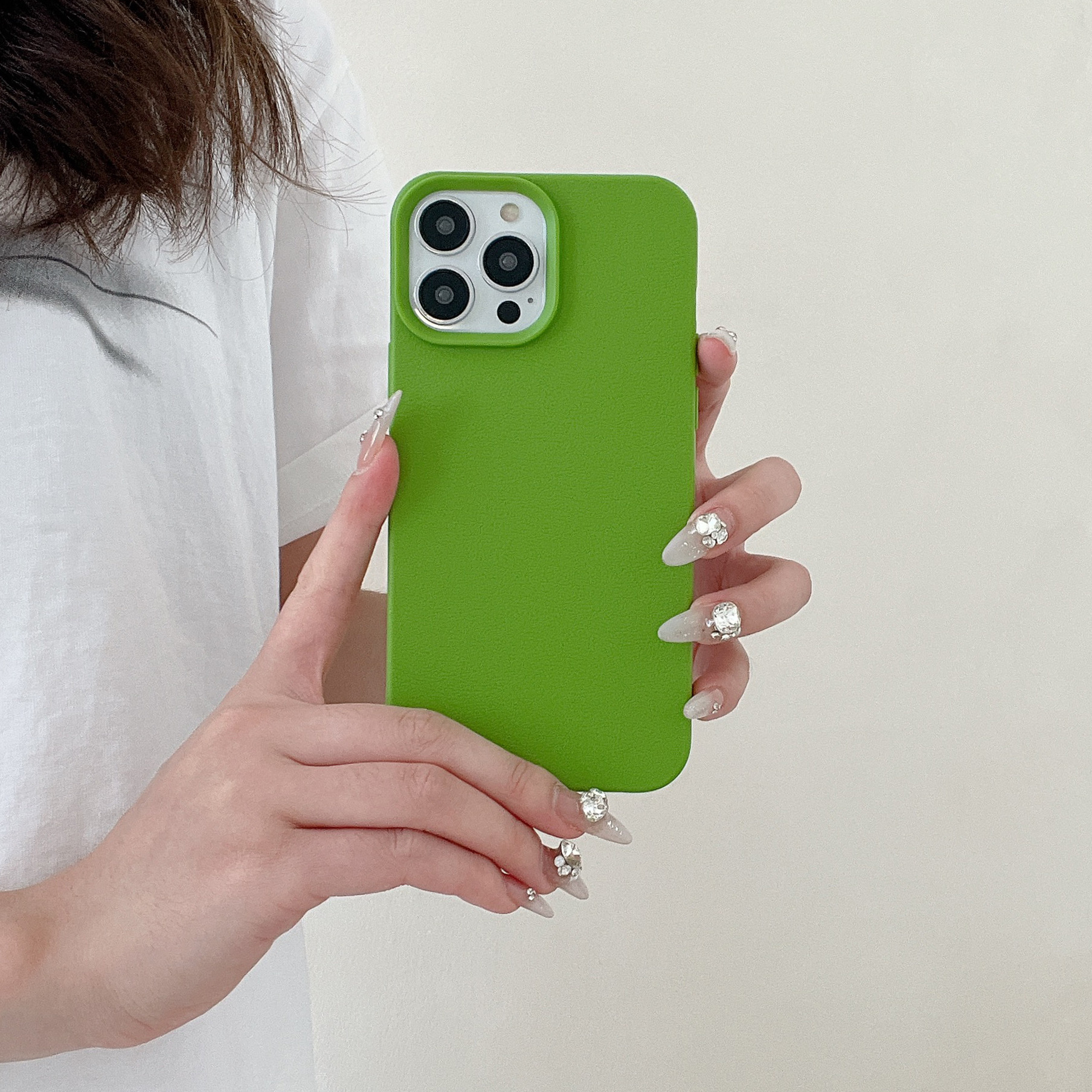 Simple Faux Leather Textured Soft Case