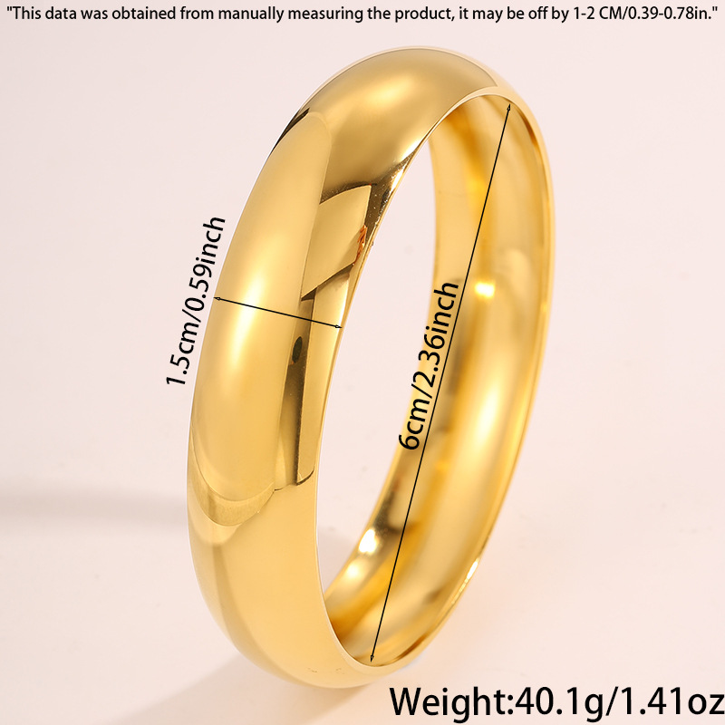 Moms Non-fading Titanium Steel Bracelet Round Bangle