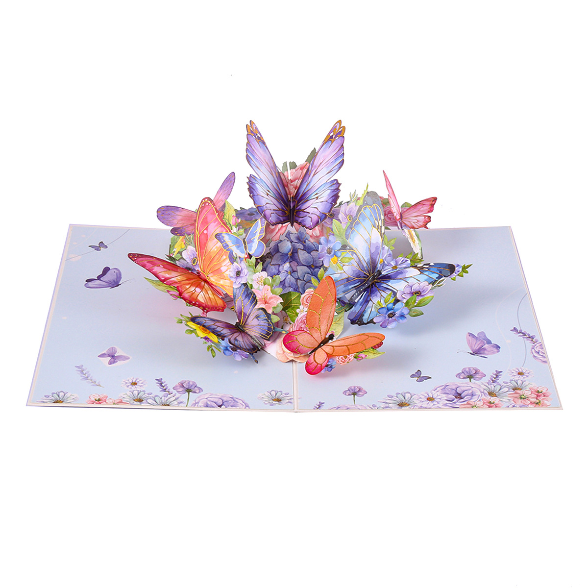 Title 7, Greeting Card Creative 3D Card Folding Pansy St...