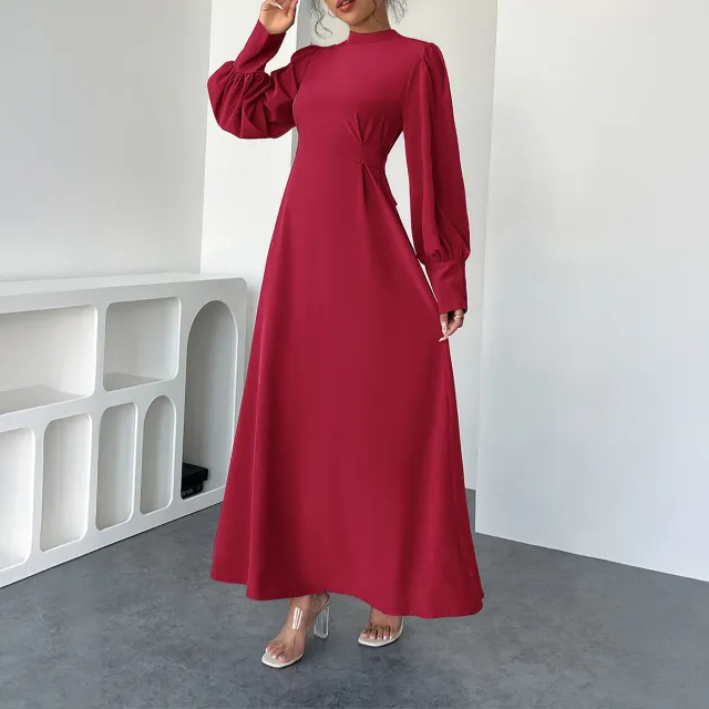 Holiday Leisure Style A Line High Waist Dress Women's Clothing Red - Shop at LoveMi