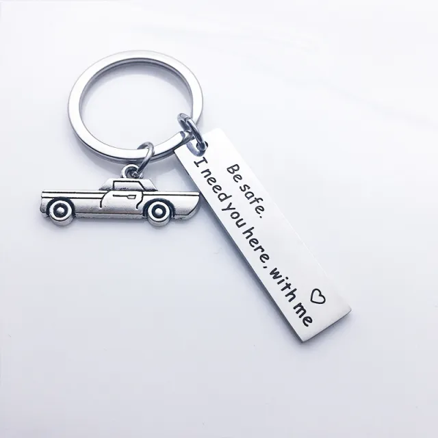 Stainless Steel Key Ring Drive Safe I Need You Here Car - Shop at LoveMi