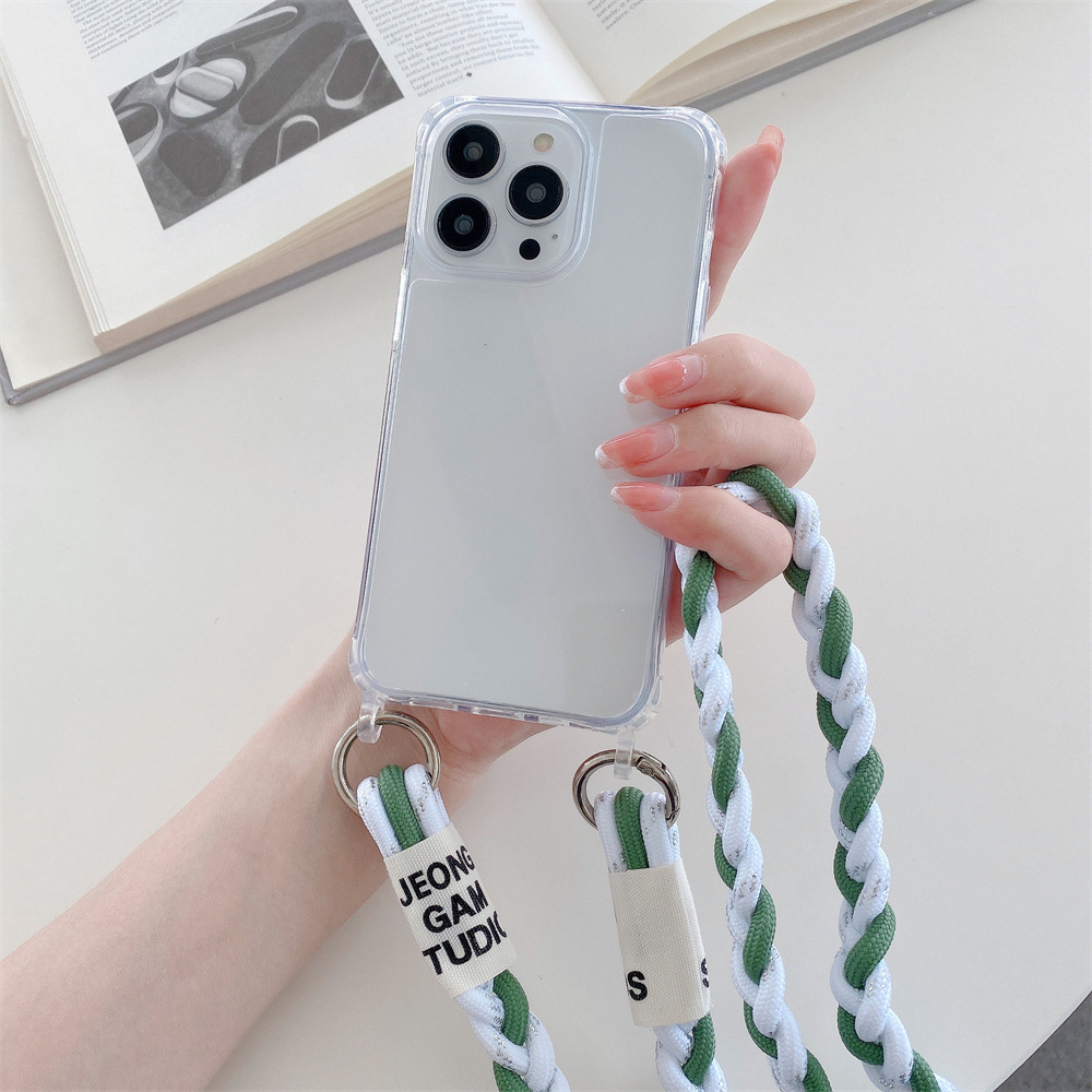 Back Woven Cross-body Lanyard Backer-card Accessories Phone Case — foto 5