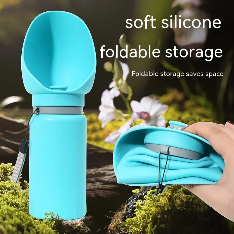 Folding Pet Outdoor Walking Mug Portable Travel Water Bottle Puppy Cats Dogs Drinking Water Dispenser Cup Supplies – image 2