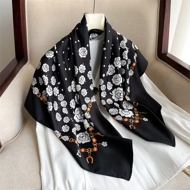 Fashion Printed Silk Scarf Twill Silk Square Scarf Fn2334 - Shop at LoveMi