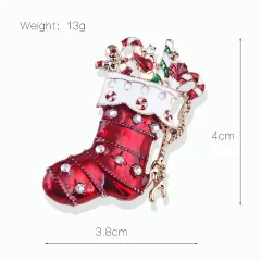 Women's Fashion Simple Geometric Christmas Brooch - Xz4595 Red Boots - View 1