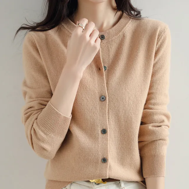 Women's Cardigan Sweater Coat Short Knitwear Yellow - Shop at LoveMi
