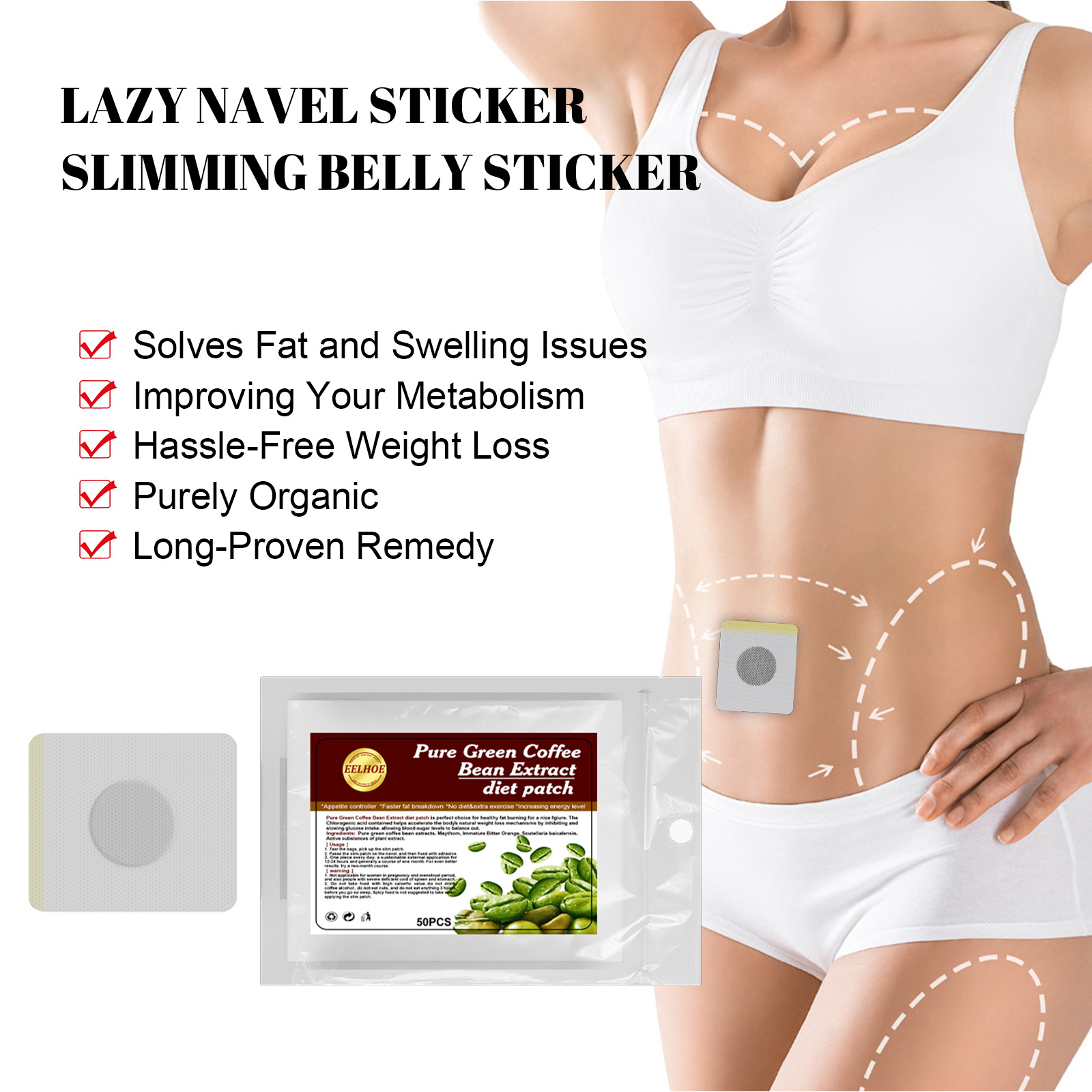Body Shaping Compact Slimming Navel Stickers