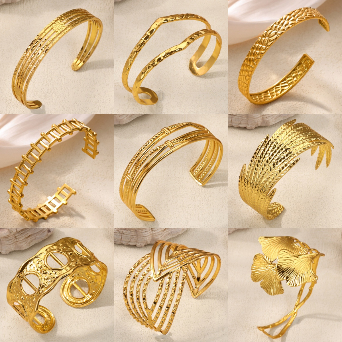 Stainless Steel Hollow-out Geometric Line Bracelet Jewelry